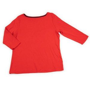 TALBOTS Petites plus 3/4 sleeve Pima cotton boatneck tee size 1X